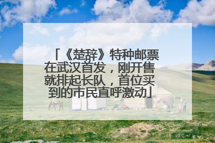 《楚辞》特种邮票在武汉首发，刚开售就排起长队，首位买到的市民直呼激动