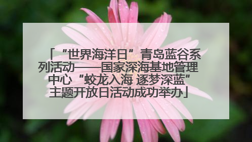 “世界海洋日”青岛蓝谷系列活动——国家深海基地管理中心“蛟龙入海 逐梦深蓝”主题开放日活动成功举办