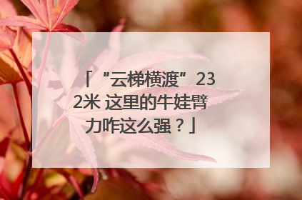 “云梯横渡”232米 这里的牛娃臂力咋这么强？