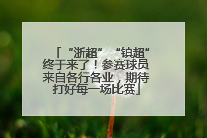 “浙超”“镇超”终于来了！参赛球员来自各行各业，期待打好每一场比赛