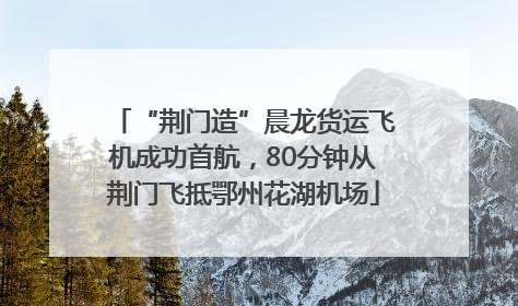 “荆门造”晨龙货运飞机成功首航，80分钟从荆门飞抵鄂州花湖机场