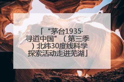 “茅台1935·寻道中国”（第三季）北纬30度线科学探索活动走进芜湖