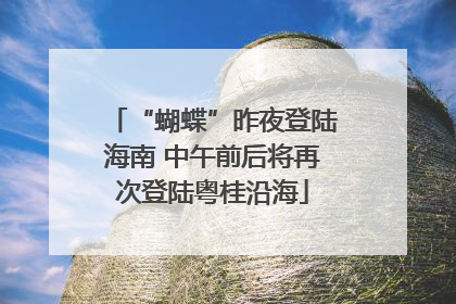 “蝴蝶”昨夜登陆海南 中午前后将再次登陆粤桂沿海