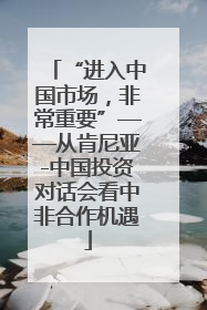 “进入中国市场，非常重要”——从肯尼亚-中国投资对话会看中非合作机遇
