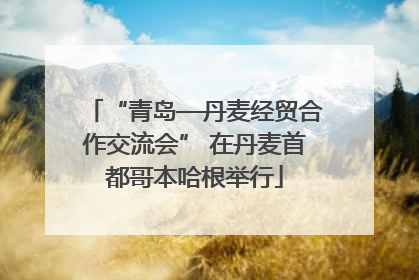 “青岛—丹麦经贸合作交流会” 在丹麦首都哥本哈根举行