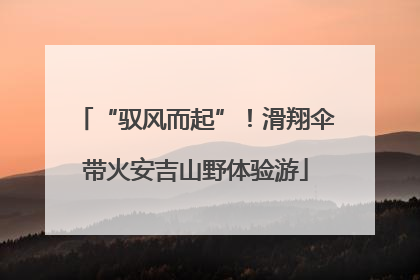 “驭风而起”！滑翔伞带火安吉山野体验游