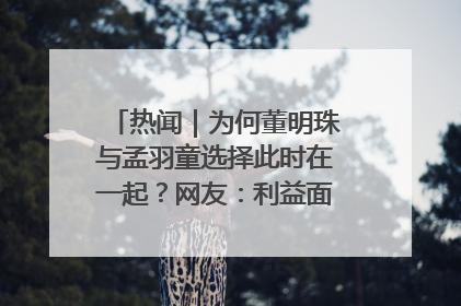 热闻｜为何董明珠与孟羽童选择此时在一起？网友：利益面前啥都能和解