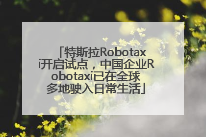 特斯拉Robotaxi开启试点，中国企业Robotaxi已在全球多地驶入日常生活