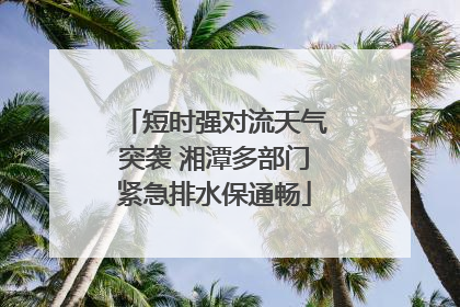 短时强对流天气突袭 湘潭多部门紧急排水保通畅