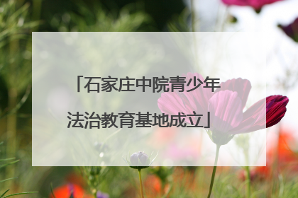 石家庄中院青少年法治教育基地成立