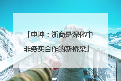 申坤：浙商是深化中非务实合作的新桥梁