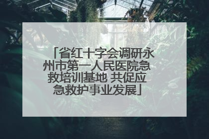 省红十字会调研永州市第一人民医院急救培训基地 共促应急救护事业发展