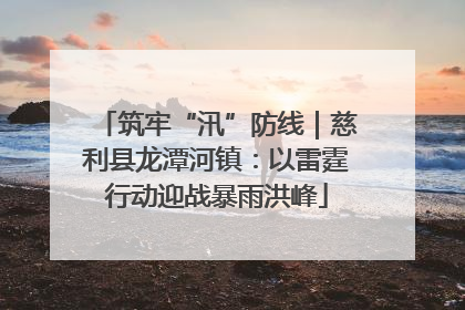 筑牢“汛”防线｜慈利县龙潭河镇：以雷霆行动迎战暴雨洪峰