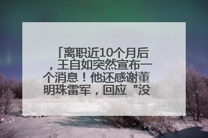 离职近10个月后，王自如突然宣布一个消息！他还感谢董明珠雷军，回应“没看过格力工资条”：真的不那么重要！