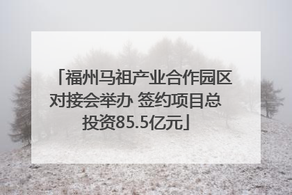 福州马祖产业合作园区对接会举办 签约项目总投资85.5亿元