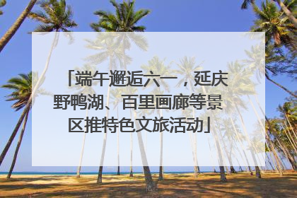 端午邂逅六一，延庆野鸭湖、百里画廊等景区推特色文旅活动