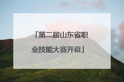 第二届山东省职业技能大赛开幕