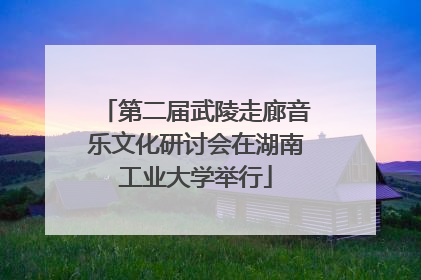 第二届武陵走廊音乐文化研讨会在湖南工业大学举行
