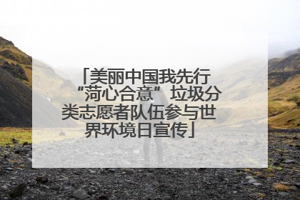 美丽中国我先行 “菏心合意”垃圾分类志愿者队伍参与世界环境日宣传