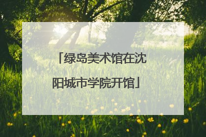 绿岛美术馆在沈阳城市学院开馆
