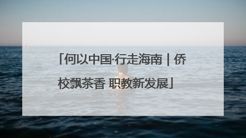 何以中国·行走海南｜侨校飘茶香 职教新发展