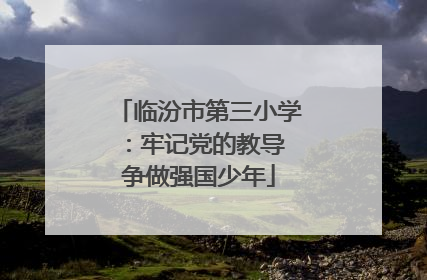临汾市第三小学：牢记党的教导 争做强国少年