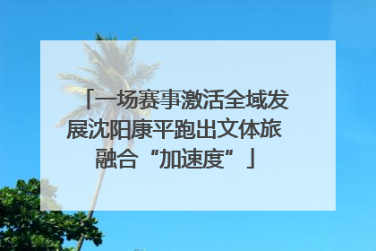 一场赛事激活全域发展沈阳康平跑出文体旅融合“加速度”