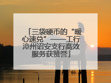 三袋硬币的“暖心速兑”——工行漳州诏安支行高效服务获赞誉