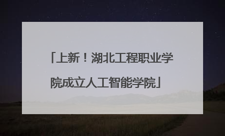 上新！湖北工程职业学院成立人工智能学院