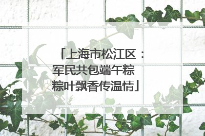上海市松江区：军民共包端午粽 粽叶飘香传温情