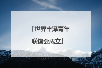 世界丰泽青年联谊会成立