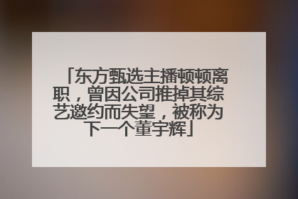 东方甄选主播顿顿离职，曾因公司推掉其综艺邀约而失望，被称为下一个董宇辉