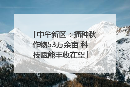 中牟新区：播种秋作物53万余亩 科技赋能丰收在望