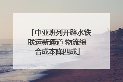 中亚班列开辟水铁联运新通道 物流综合成本降四成