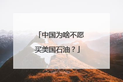 中国为啥不愿买美国石油？
