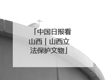 中国日报看山西｜山西立法保护文物