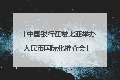 中国银行在赞比亚举办人民币国际化推介会