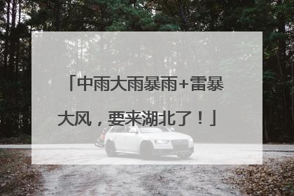 中雨大雨暴雨+雷暴大风，要来湖北了！