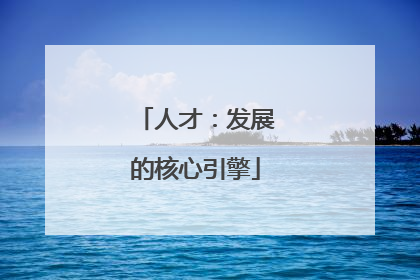 人才：发展的核心引擎