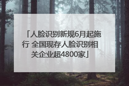人脸识别新规6月起施行 全国现存人脸识别相关企业超4800家