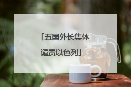 五国外长集体谴责以色列