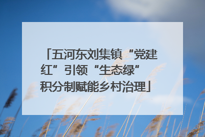 五河东刘集镇“党建红”引领“生态绿” 积分制赋能乡村治理