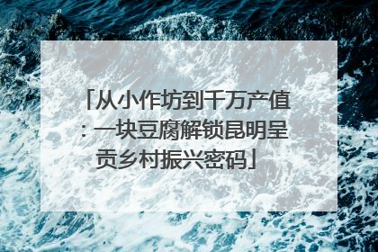 从小作坊到千万产值：一块豆腐解锁昆明呈贡乡村振兴密码