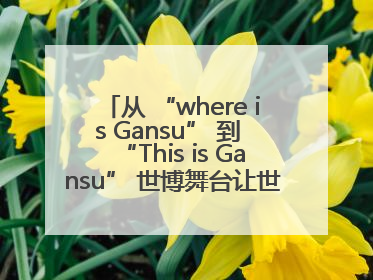 从 “where is Gansu” 到 “This is Gansu” 世博舞台让世界认识了甘肃