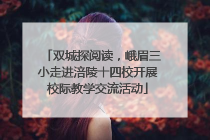 双城探阅读，峨眉三小走进涪陵十四校开展校际教学交流活动
