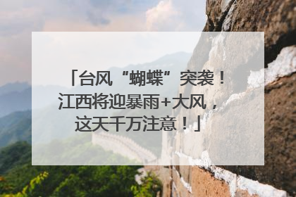 台风“蝴蝶”突袭！江西将迎暴雨+大风，这天千万注意！
