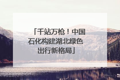 千站万枪！中国石化构建湖北绿色出行新格局