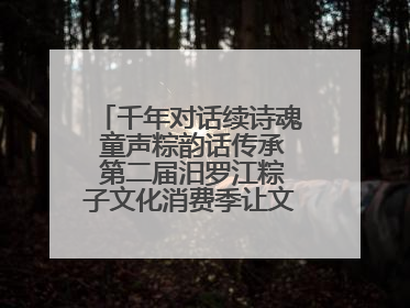 千年对话续诗魂 童声粽韵话传承 第二届汨罗江粽子文化消费季让文化“活”在当下