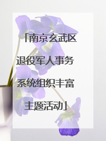 南京玄武区退役军人事务系统组织丰富主题活动