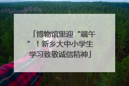 博物馆里迎“端午”!新乡大中小学生学习致敬诚信精神